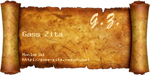 Gass Zita névjegykártya